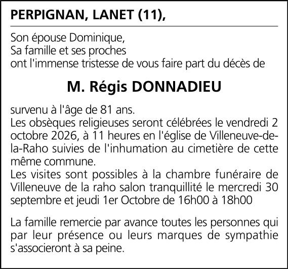 Avis de décès