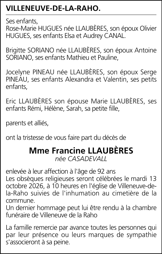 Avis de décès