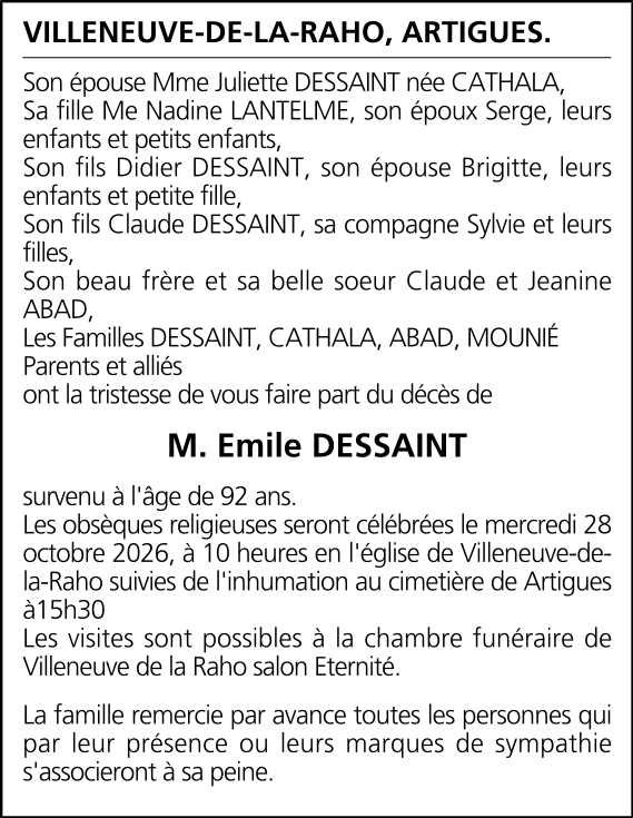 Avis de décès