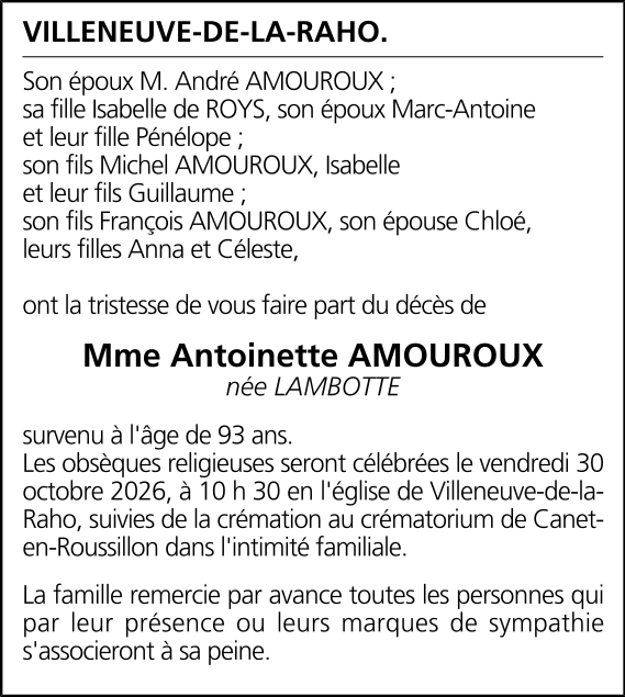 Avis de décès