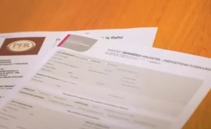 Formulaire administratif de mandat dernières volontés et dispositions funéraires PFR.