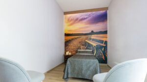 un lit au chambre funeraire